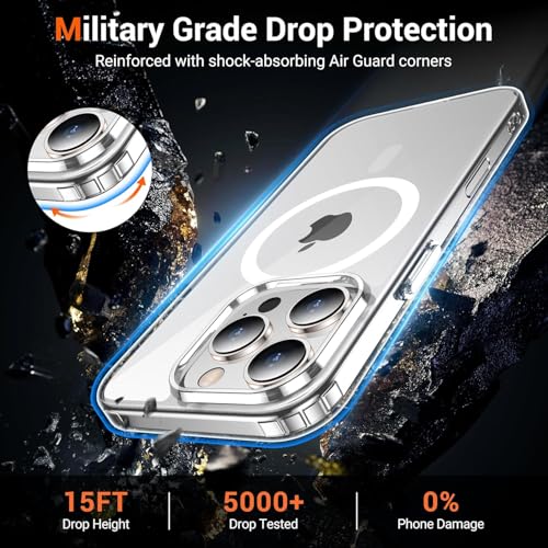 Image of ShieldTech Back Case Cover for Apple iPhone 15 Pro | Mag-Safe Compatible | Transparent Mobile Phone Case Cover for i Phone 15 Pro | i Phone 15Pro TPU Transparent Back Cover Case