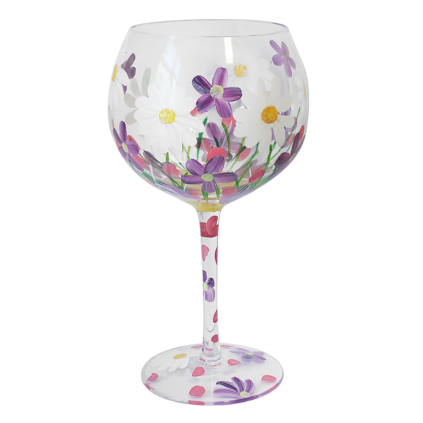 Lesser & Pavey Daisies Gin Glass | Lovely Gift for Women & Men | Designed By Lynsey Johnstone | Luxury Wine Glass for Every Occasions