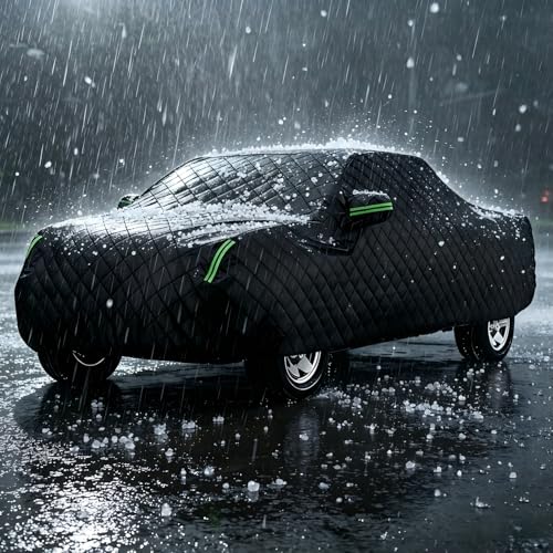 Hail Cover Truck for Ford F150 250/Chevy Silverado/Chevy Colorado/GMC Sierra/Dodge Ram 1500/Toyota Tacoma/Toyota Tundra Windproof Rainproof and Sunshade(Color:Black Size:Fit Truck Length Up to 211)
