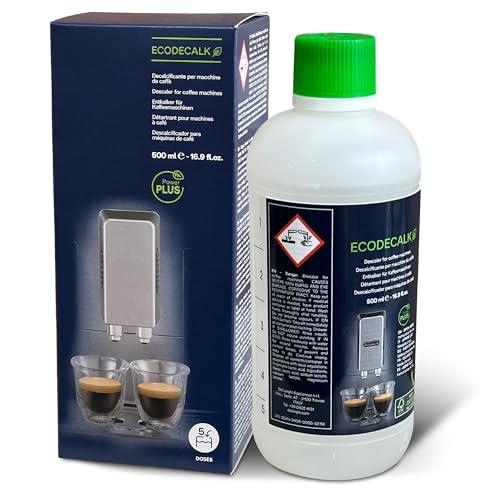 DL-pro Détartrant 500 ml pour DeLonghi 5513296041 SER3018 DLSC500 EcoDecalk avec brosse de nettoyage DL-pro pour machine à café automatique