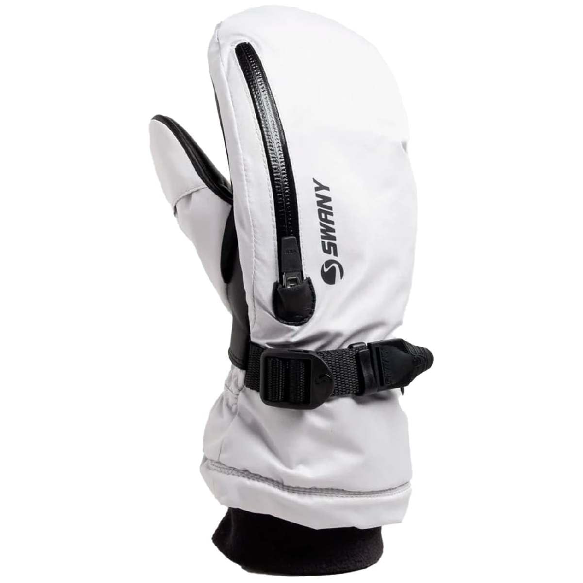 Swany Women's Arctic Touch-Screen Compatible Insulated Warm Durable Leather Winter Mittens with Quick Release Strap