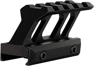 1" inch Picatinny Riser Mount 45 Degree Angled Forward Extending High Profile for Micro Reflex Sight Red Dot Scope 4slots - CAJOAUIS