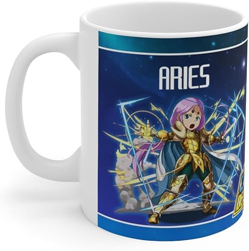 Aries, Los Caballeros del Zodiaco, Taza de Cerámica 11Oz