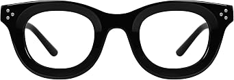 Retro Round Reading Glasses for Women Men Blue Light Blocking Glasses Oval Computer Readers Qadira FT1646