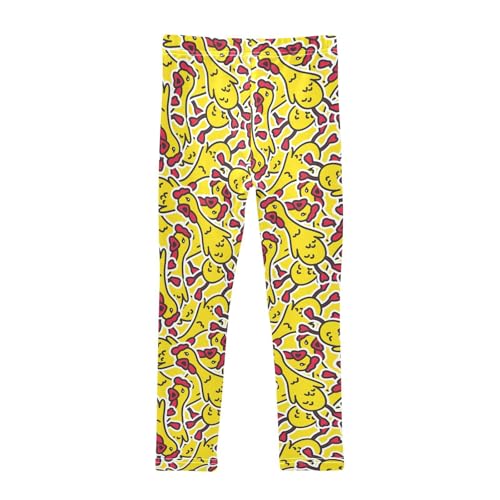 ZZKKO Girls Leggings Screaming Chicken Toddler Girls Clothes Leggings for Girls Toddler Girls Leggings 3-4T2