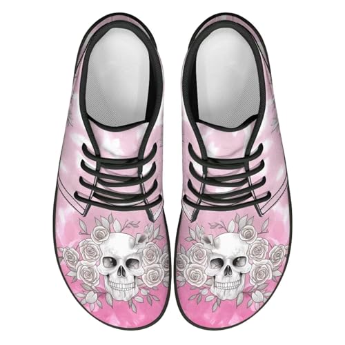 Howilath Skull Print Barefoot Shoes Men Wide Toe Box Low Zero Drop Sneaker Anti-Skid Low Top Minimalist Shoes4
