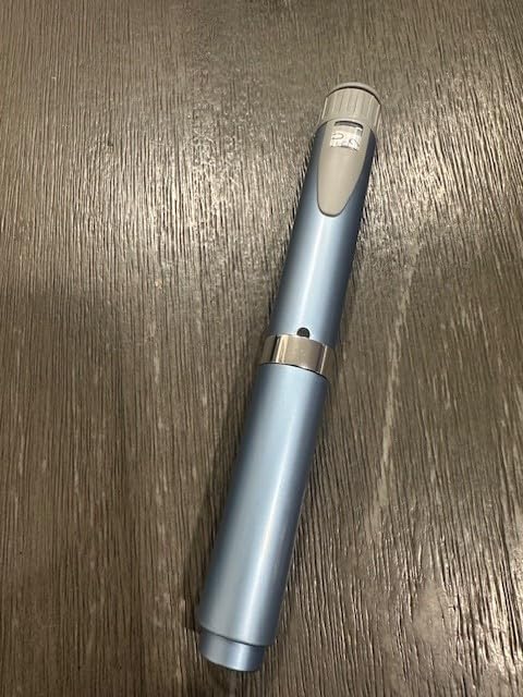 1-V2 Reusable Research Peptide Injector BabyBlue Color plus 2 Empty Cartridges