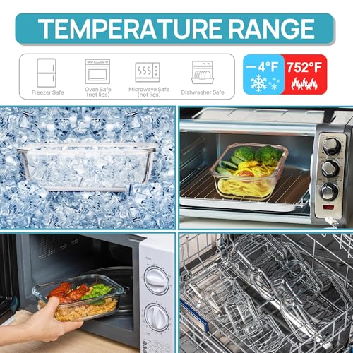 Vtopmart 5 Pack 35oz Glass Food Storage Containers with Lids, Meal Prep Containers, Airtight Lunch Containers Bento Boxes with Snap Locking Lids for Microwave, Oven, Freezer and Dishwasher Vtopmart 5 Pack 35oz Glass Food Storage Containers with Lids, Meal Prep Containers, Airtight Lunch Containers Bento Boxes with Snap Locking Lids for Microwave, Oven, Freezer and Dishwasher