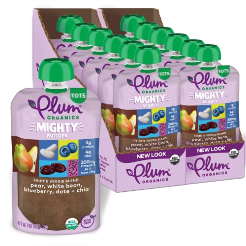 Plum Organics Pear, White Bean, Blueberry & Chia