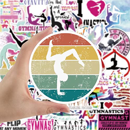 Cute Girls Gymnastics Stickers 50Pcs Variety Vinyl Waterproof Decals for ...