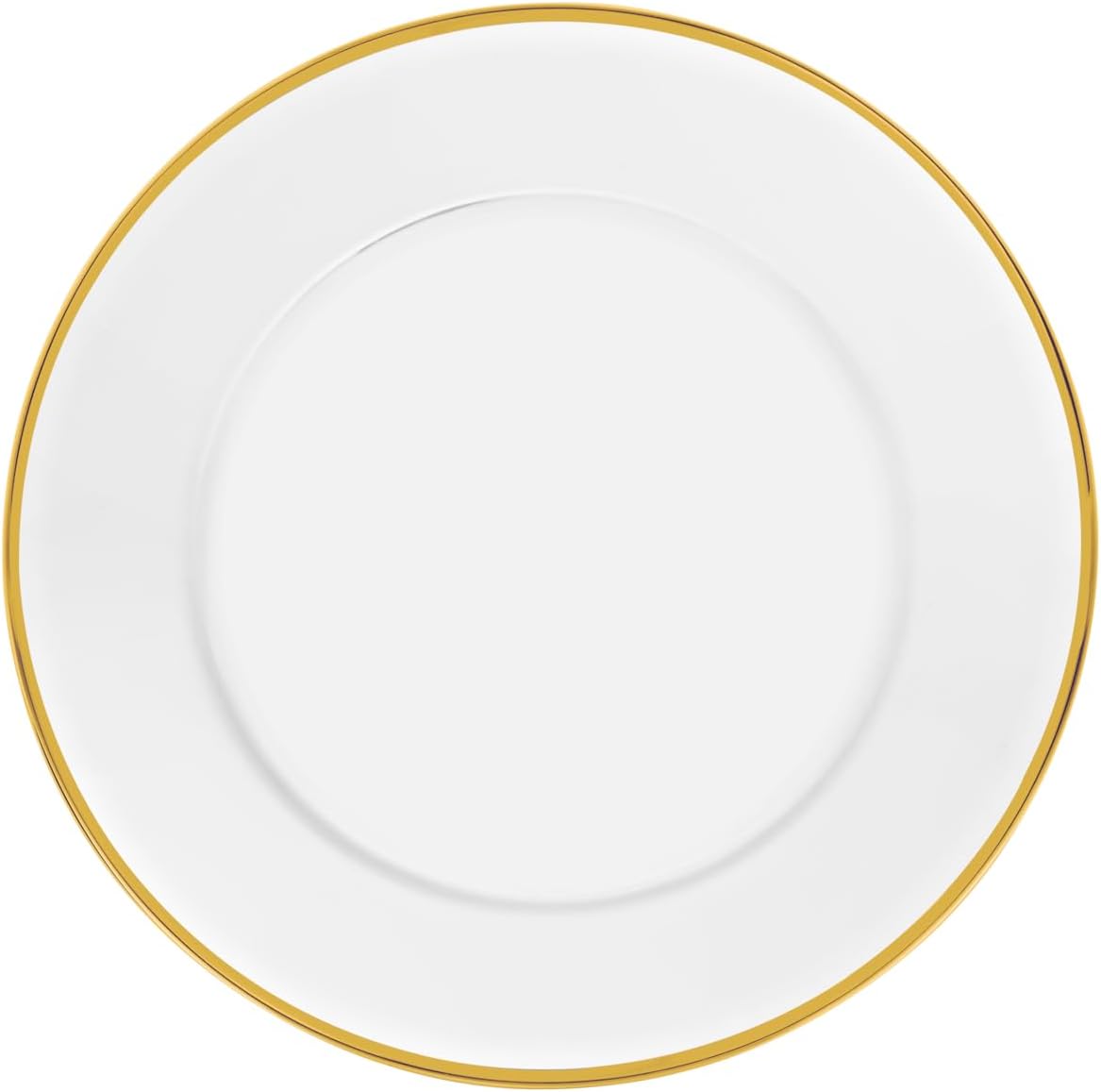 Barski Glass - Plate - Appetizer - Dessert - Saucer - Set of 6 Plates- with Gold Rim - 5.7" Diameter - European Made