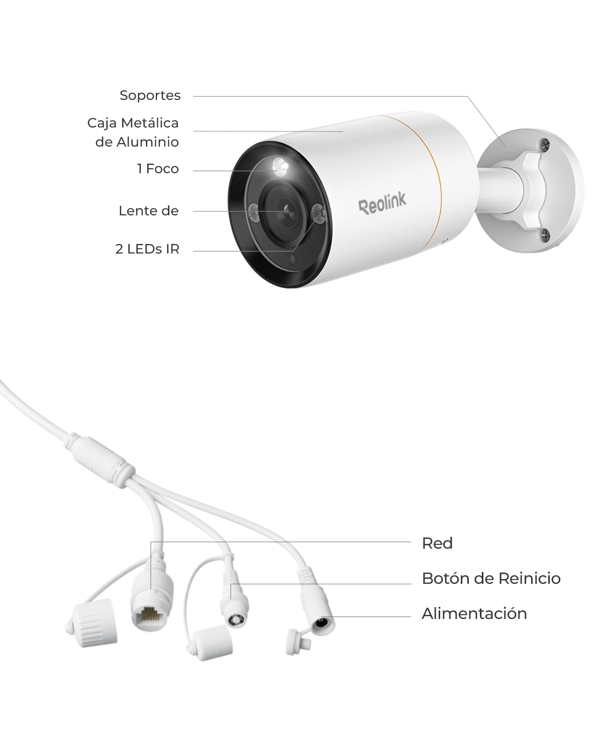 Reolink 12MP Camara IP PoE Exterior con Foco, Camara Vigilancia con Detección de Personas/Vehículos/Pets, Visión Nocturna en Color, Audio Bilateral, Lapso de Tiempo y Alerta de Movimiento, RLC-1212A