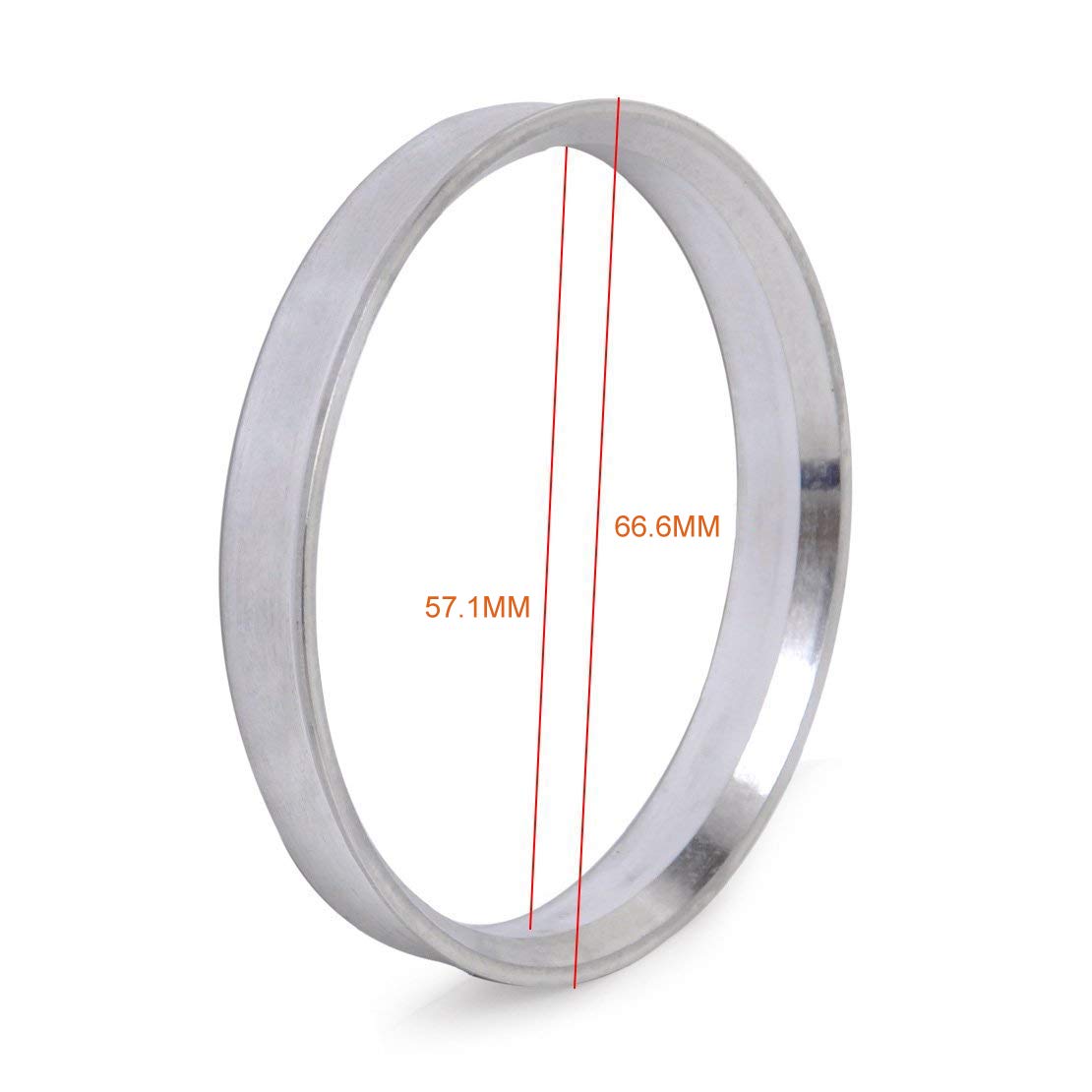GoldenSunny Hub Centric Rings - 73.1mm OD To 66.1mm ID Silver Aluminum Wheel Spacers (Pack Of 4) - View #11