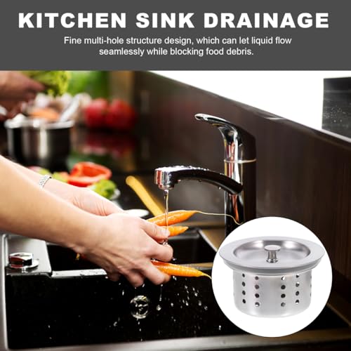 Set de 2 coladores para fregadero de cocina en acero inoxidable miniatura 4