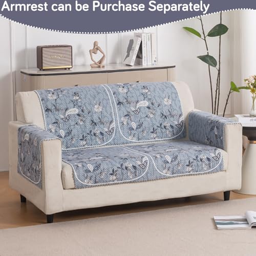 Image of HOKIPO HeavenHue Sofa Cover 2 Seater for Seat & Back, Frosted Petals