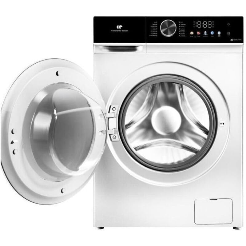 Lave-linge séchant - CONTINENTAL EDISON - CELS106W - 10kg / 6kg - Moteur induction directe - 60 cm - 1200 trs/min - Blanc
