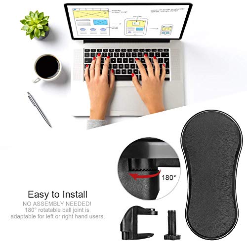 Image of Almand Arm Wrist Rest Support Armrest Desk Extender-PC Computer Laptop Desk Extender Table Pad Support Health Care Hand Support Adjustable Attachable Home Office Comfortable Use (2 pcs)