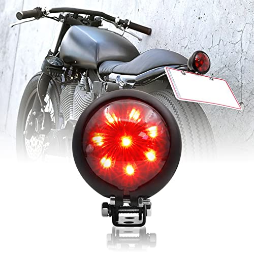 Ygmylandbb Motorcycle Tail Light, Universal LED Brake Stop Light Running Light Compatible for Motorcycle Dirt Bike ATV UTV, Red 12V 1Pcs