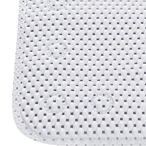 Yanzifly Bathtub Mat Non Slip Foam Soft Bath Mat For Tub 16X40 Extra Long, Bath Tub Mat Non Slip Shower Mats With Suction Cup Drain Hole, Bath Tub No Slip Matt For Bathroom Tub Machine Washable-White #TOP1