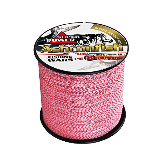 Ashconfish Ligne de pêche tressée à 8 brins super résistante 300 m 4,5 kg résistant à l'abrasion Cover