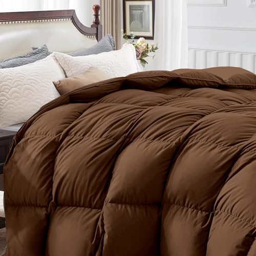 Image of Restful Sleep All Weather Comforter Double Bed Size - Dohar /Rajai /Blanket /Duvet -250 GSM Quilt Soft Microfiber Fill Double Bed (90 inchX100 inch) - Chocolate Brown Color