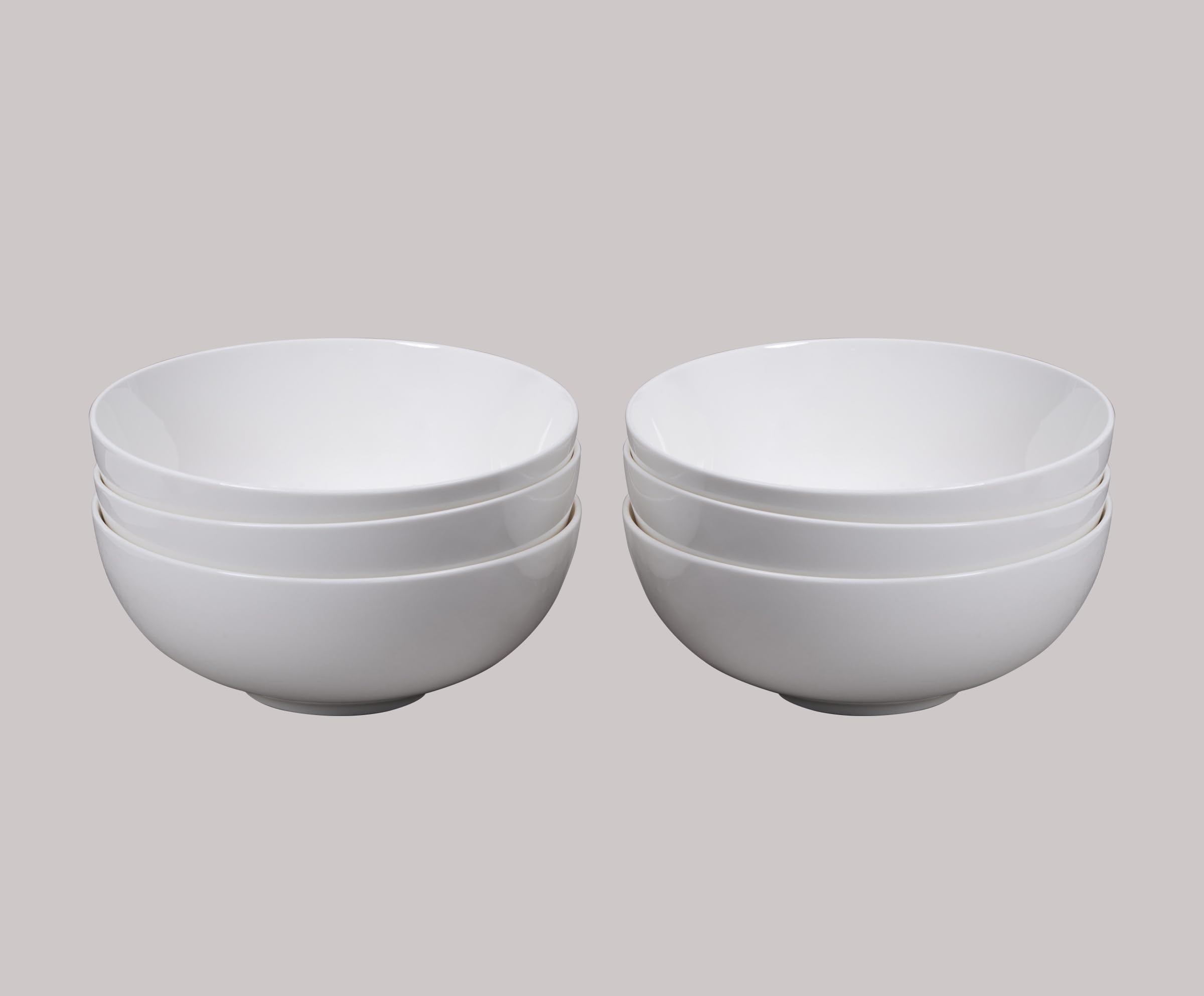 HomeVss, Bone China Coupe Shape, Elegance White Royal Bowl 26oz, Case of 6