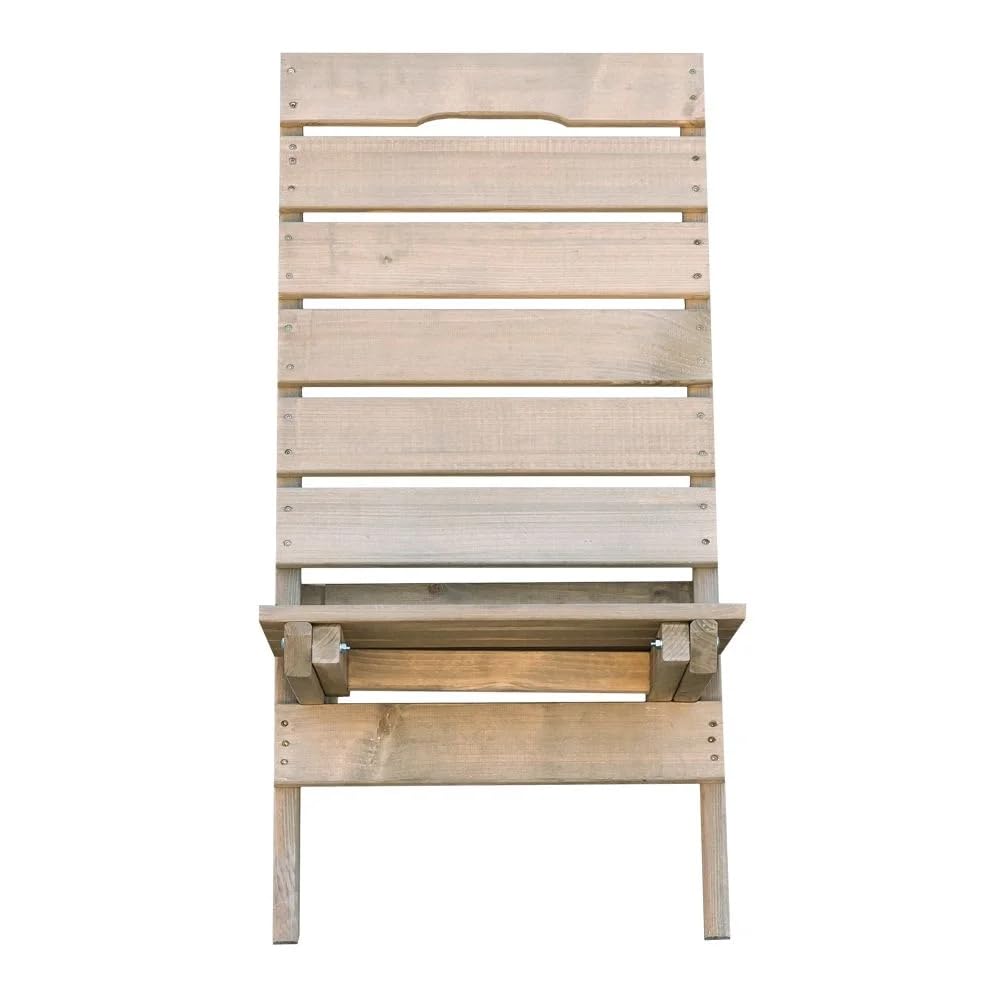 ITA Set di 2 sedie da giardino pieghevoli grigie in legno - Sedie in legno per giardino, balcone, terrazza - Salvaspazio, pieghevole, resistente alle intemperie, legno naturale, compatte, Made in EU