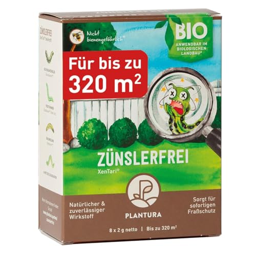 Plantura Xentari Raupenfrei & Zünslerfrei gegen Buchsbaumzünsler & Schadraupen, extrem wirksames & biologisches Spritzmittel, Nicht bienengefährlich, 8 x 2g Portionsbeutel