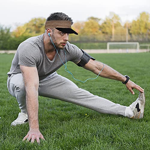 Highterton Sport Visor For Men Sport Cap For Tennis Golf Hat Marathon Hat Performance Run Visor For Outdoor Holiday Khaki #TOP4