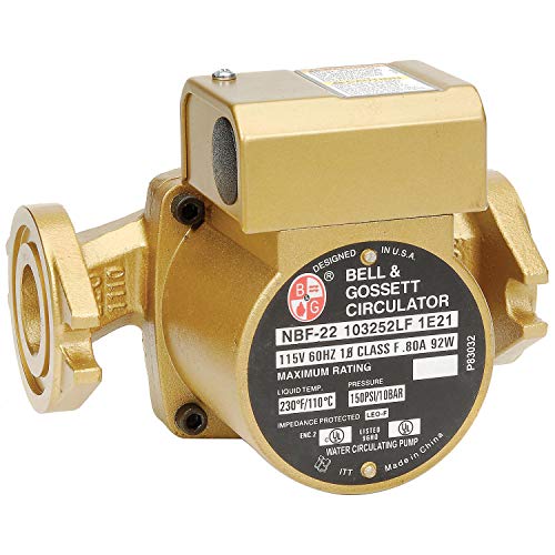 Bell & Gossett 103252 Model Nbf-22 Lead-Free Wet Rotor Circulator for Potable Water/Nbf and SSF, Flange Connection, 115V, 92W, Lead-Free Bronze