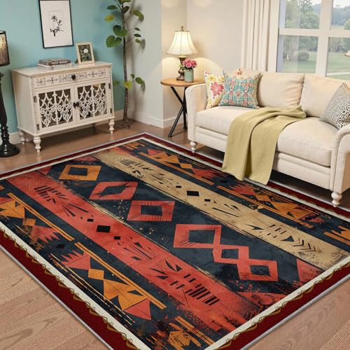 Tapis de collection vintage style bohème au design vieilli