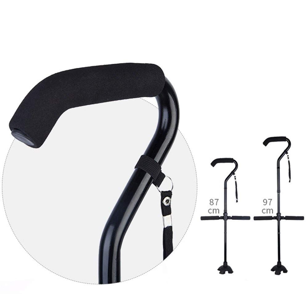 Bastone da passeggio pieghevole leggero per uomini e donne, regolabile e resistente per viaggi portatili, eleganti maniglie ergonomiche e comode, ausilio per la mobilità con bilanciamento antiscivolo,