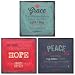 3 Grace Hope Peace Spiritual Inspirational Prints Bible Verse Christian 30.5x30.5cm by Wallsthatspeak