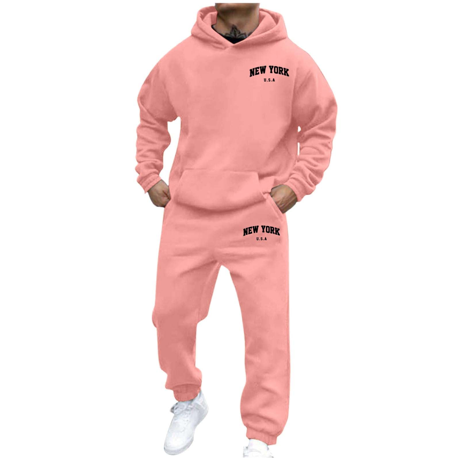 Men's Tracksuit 2 Piece Hoodies Casual Jogging Gym Sweat Suits for Men Jogging Sweatshirts Athletic Sweatsuits Sets
