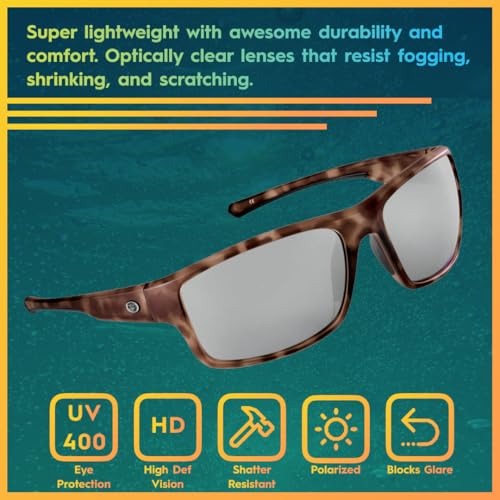 Image of Flying Fisherman Chordata Polarized Sunglasses with 100% UVA & UVB Protection for Fishing, Biking