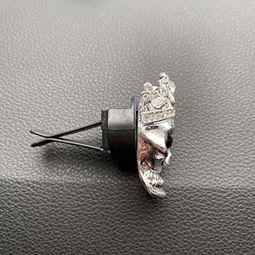 Image of ZOSTLAND Metallic Texture Car Decorative Clip,Auto Air Fresheners Clip, Terror Car Vent Clip,Personalized Automotive Interior Decoration Accessories,Car Decor Gift (2pcs Skull)