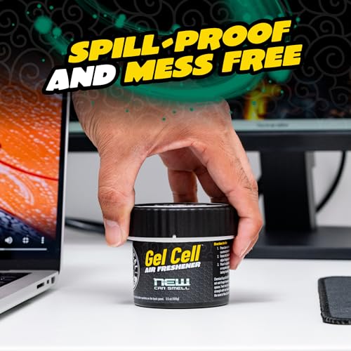 Image of Chemical Guys, New Car Scent Gel Can Air Freshener, Vent Control, 3 Pack | Dial each up for a strong hit or down to a hint; spill-proof gel lasts for weeks and won't leak in summer heat