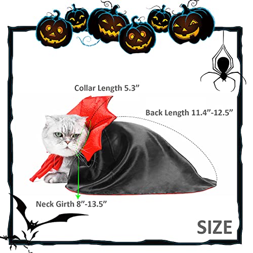 Disfraz Vampiro para Gatos y Perros Pequeños Mediano Rojo miniatura 4
