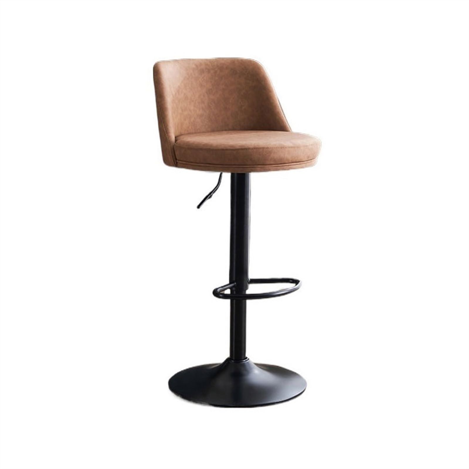 Eines B Home Ar Furniture Modern Light Luxury Household Fashion Kitchen Island Chair 60-80Cm Lift Swivel Ackrest Ar Stool Iron High Chair Counter Arstool(B)