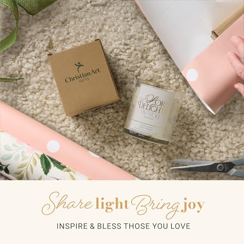 Image of Christian Art Gifts Lord Delights in You Scented Candle: Soy Wax, Glass Jar