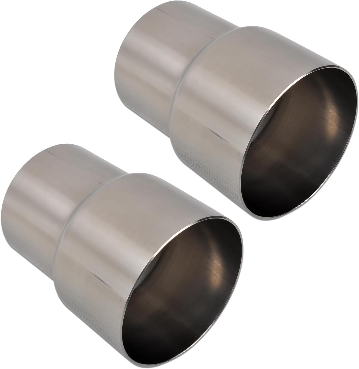 SSN Exhaust Pipe Reducer Component Adapter 2.5 Inch ID to 3.0 Inch ID Polished 304 Stainless Steel Universal ID 2.5" to ID 3.0" Exhaust Pipe Reducer Adapter 4 Inch Length-Pair ID 2.5" to ID 3"