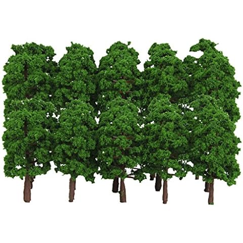 harayaa 40x Model 3.15in 1/150 Scale Trees Train Railway HO OO Street Fake Kit Cover