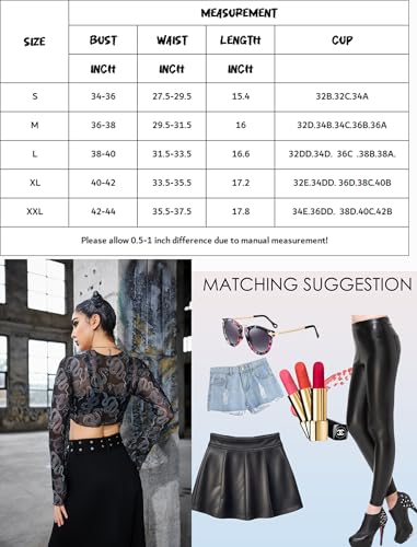 Image of Avidlove Women Mesh Crop Top Y2K Tie Front Tops Rave Top Sheer Cardigan Sexy V Neck Outfits S-2XL