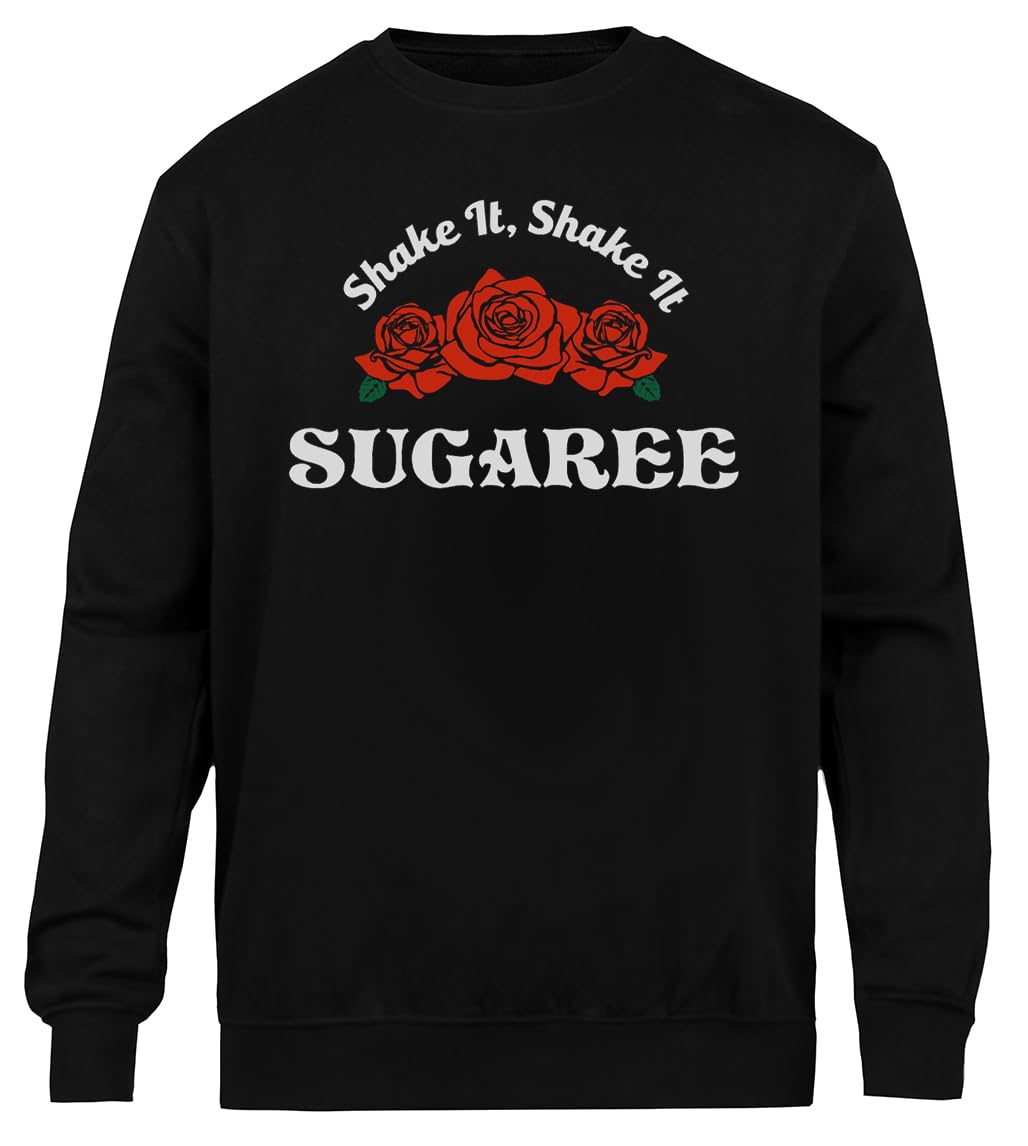 Shake It Sugaree Felpa Nera Unisex Girocollo Eco-Friendly