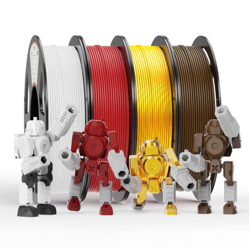 Image of YOOPAI PLA Filament 1.75mm, 250g PLA+ & Silk Bundle, 4 Rolls