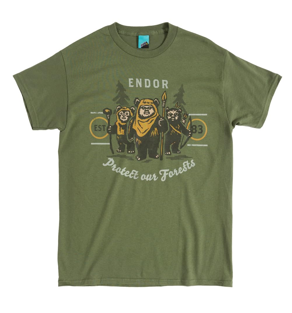 Star Wars Ewok Endor Protect Our Forests Khaki T Shirt