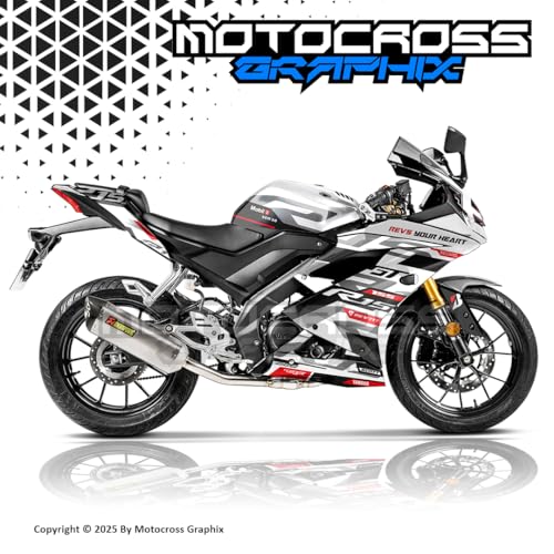 Image of R15 V3 Graphic Kit|Red GT EDtn| by Motocross Graphix| Printed on Premium Vinyl with Ultra Gloss Laminate, Waterproof, Precise Precut Sticker, Non-Fading, Pack of 1 for Full Bike