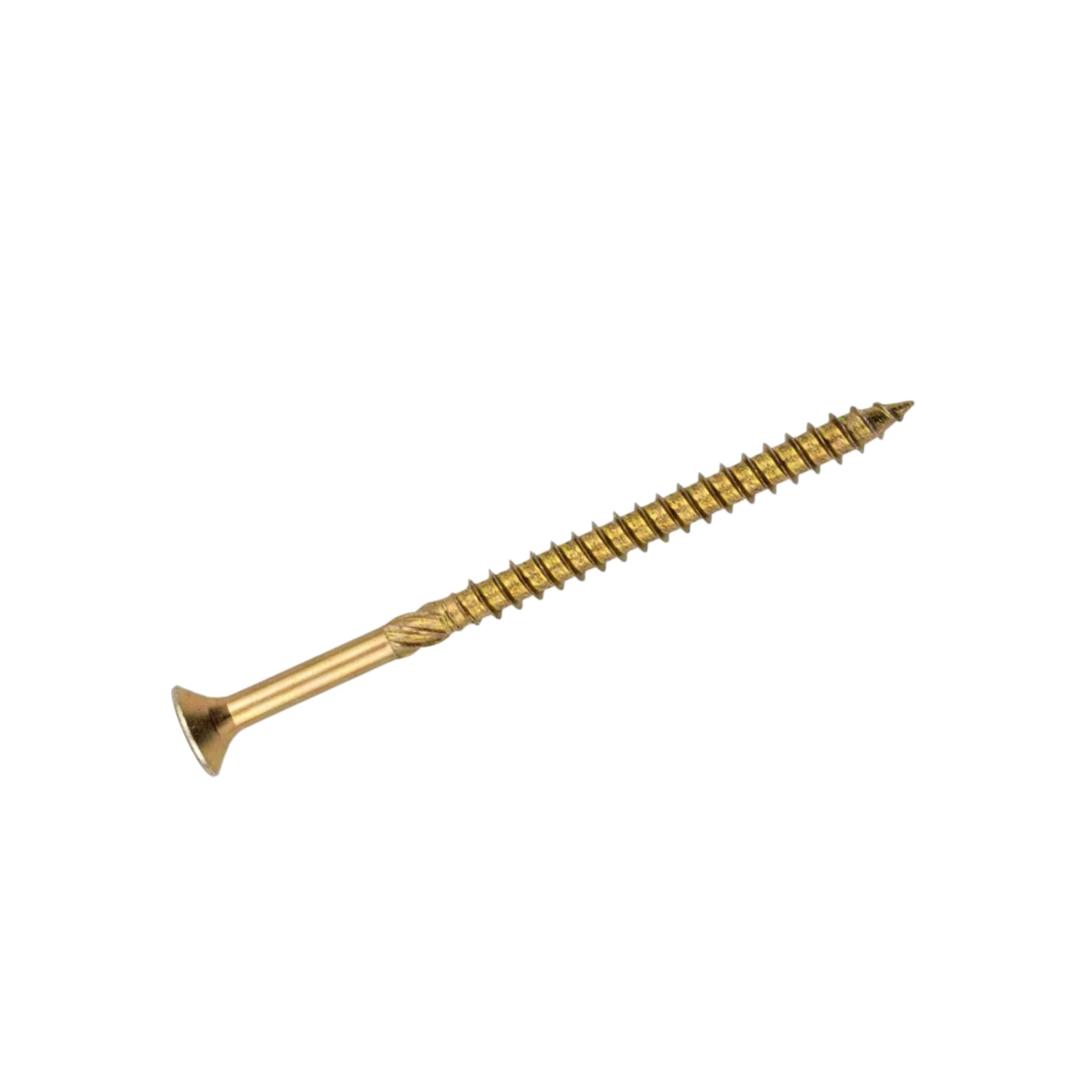 TIMBER SCREWS, PREMIUM CUT POINT SCREW, CUTTER THREAD, COUNTERSINKING RIBS. (5.0 x 75mm, 100.0, count)