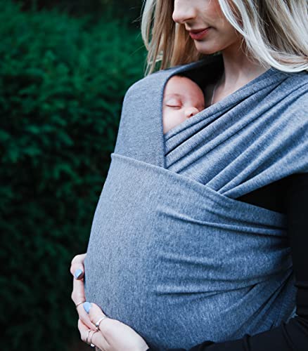 Baby Sling Wrap Newborn to Toddler Carrier 7-35lb, Soft Stretchy Baby Wrap Sling, Safety Tested, Hands-Free Baby Wrap Carrier - Image 4