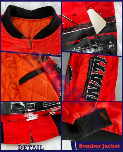 Bomber Jacket Winter Coat Wolf Moon Mountain Forest Zip Up Varsity Baseball Quilted Jackets For Women Men4